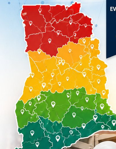 Savana Eco Solutions coverage map — all 261 districts in Ghana